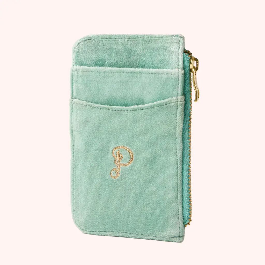 Velvet Card Holder - Sparkling Seahorse
