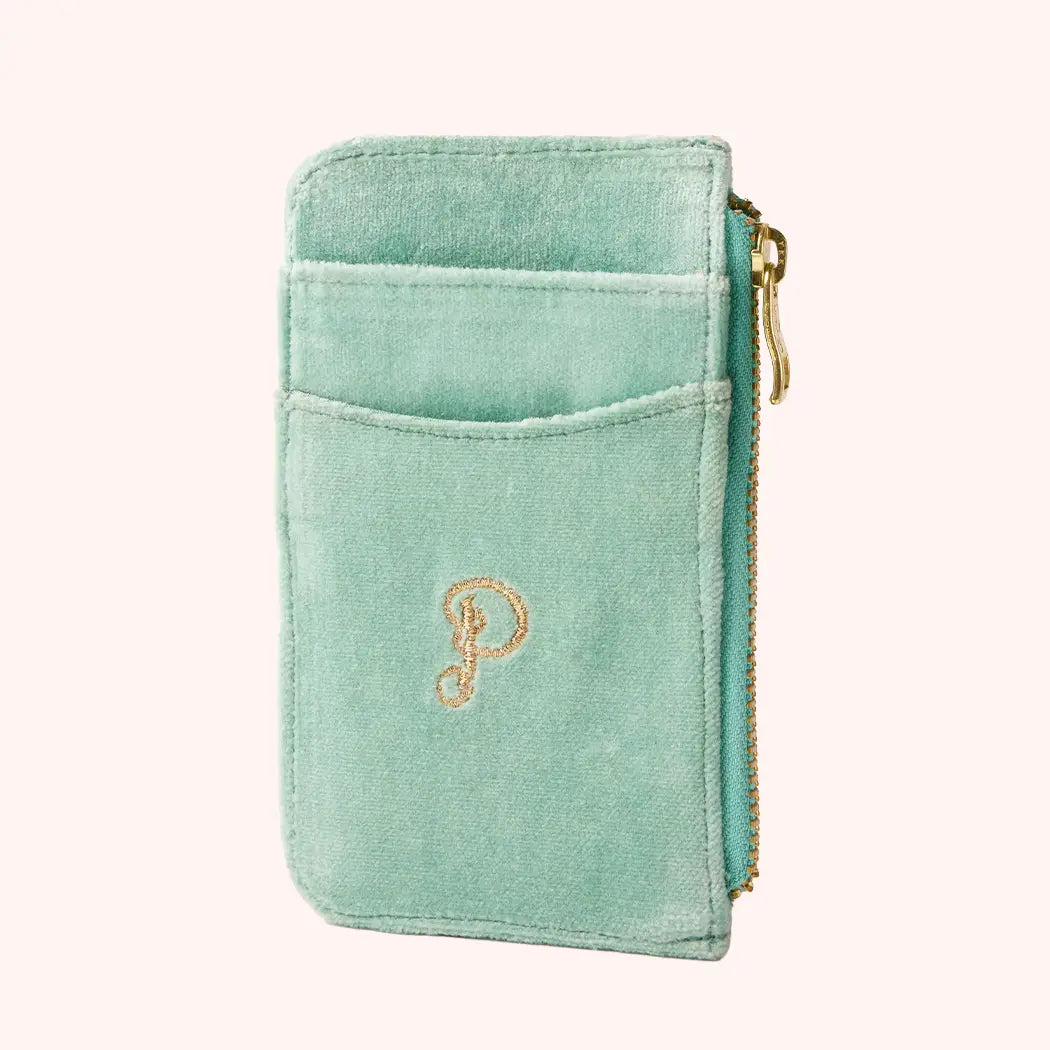 Velvet Card Holder - Sparkling Seahorse