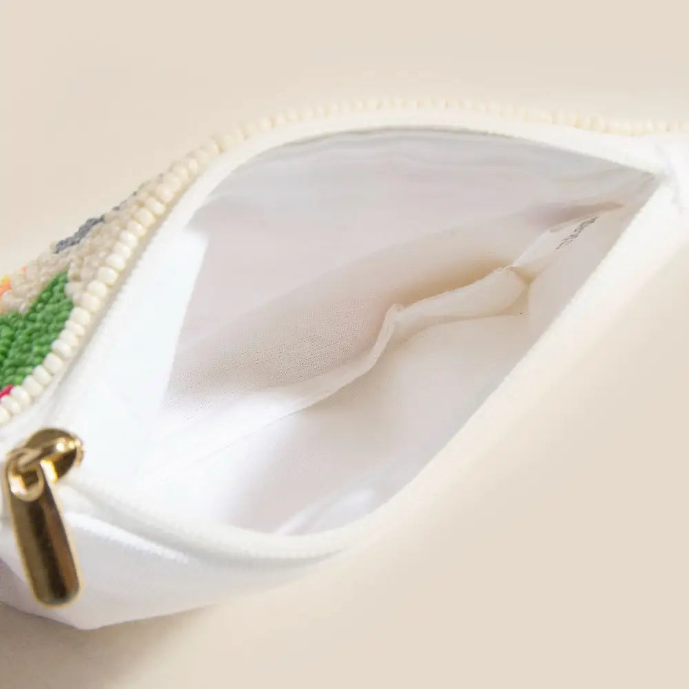 Darya Seed Bead Coin Purse in Mushroom