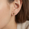 Kali Mini Heart Stud Earrings in Gold