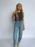 Opal Ribbed Tank Bodysuit in Dark Grey