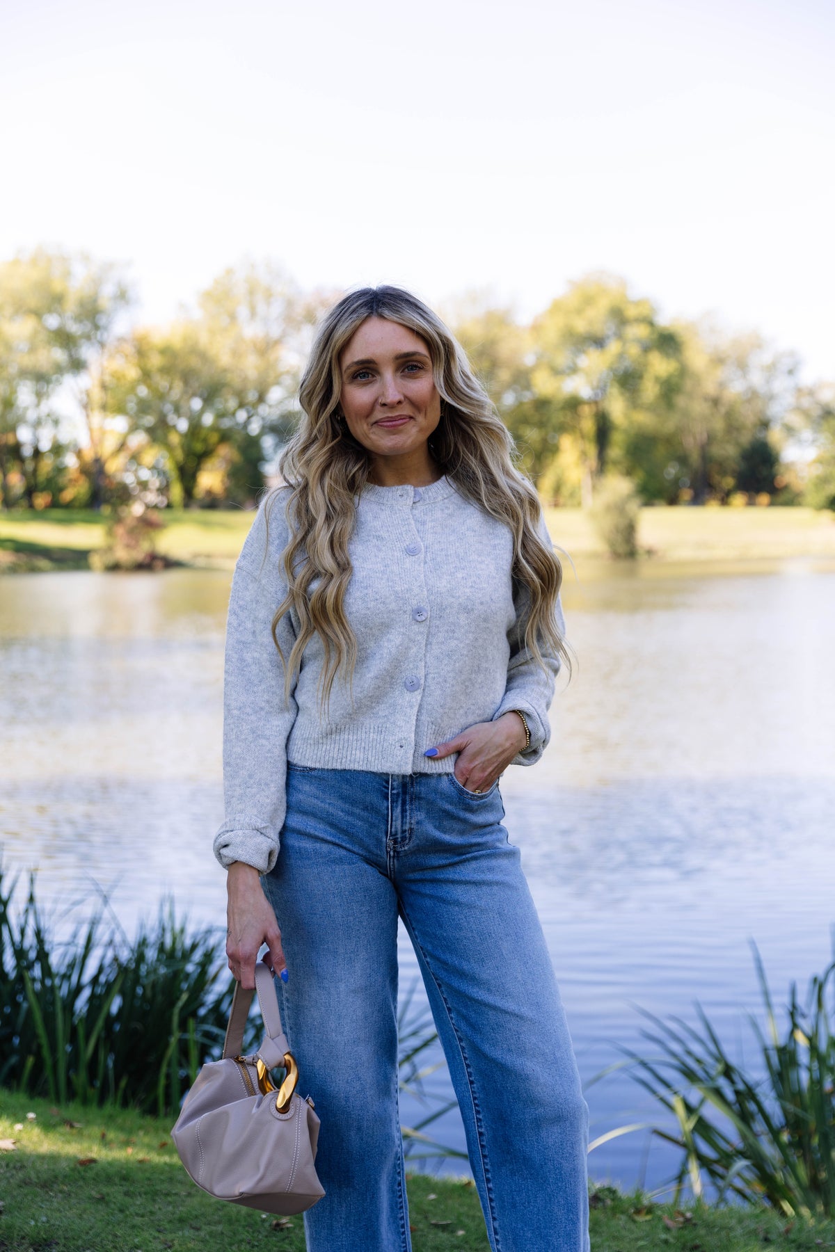 Anastasia Cardigan in Heather Grey