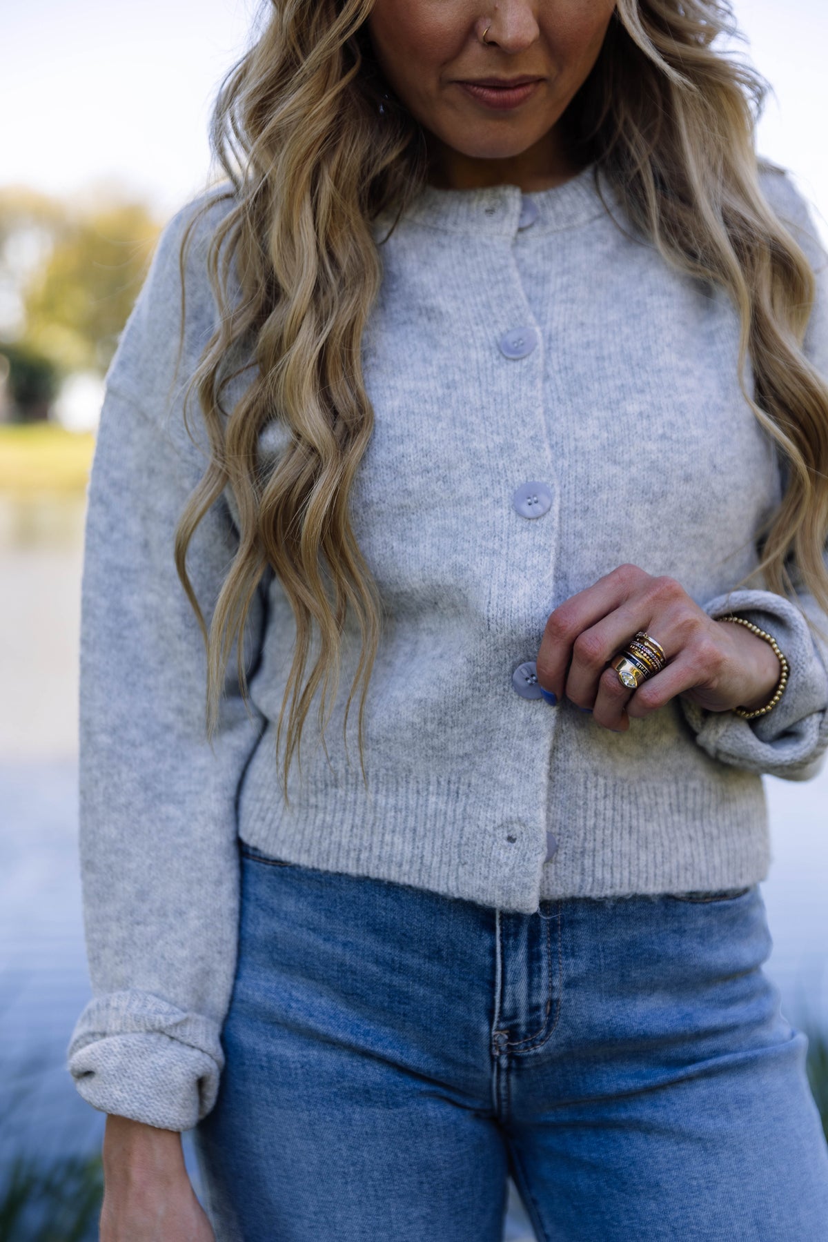 Anastasia Cardigan in Heather Grey
