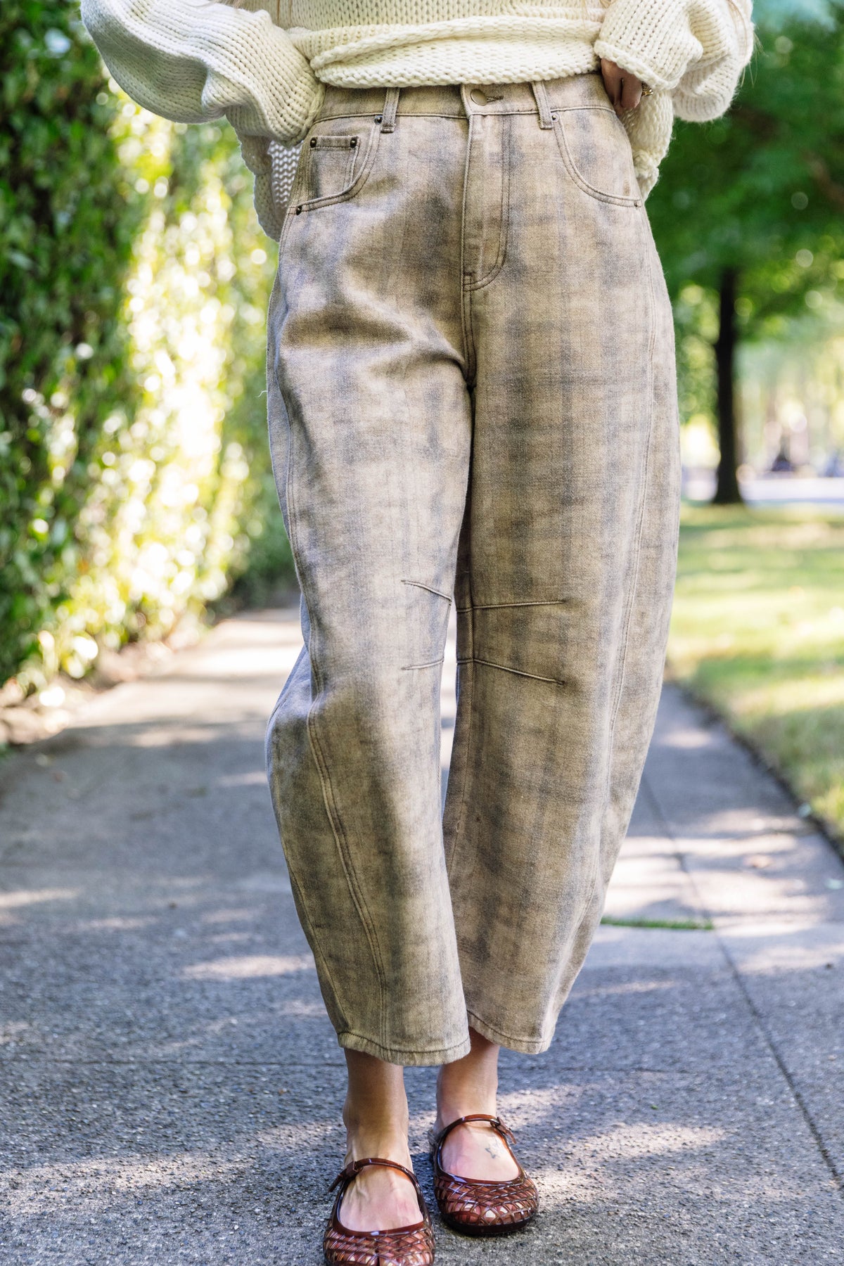 Vivienne Plaid Barrel Pants