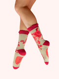 Rouge Bloom Socks