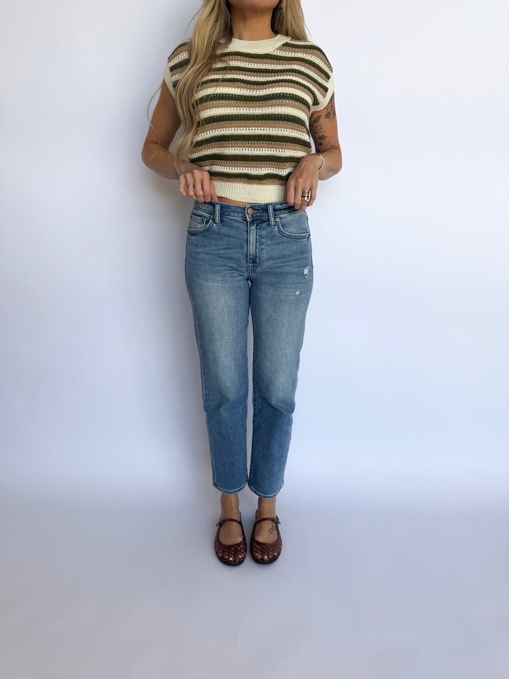 Posie Mid Rise Slim Straight Jeans