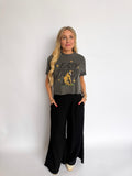 Quincy Smocked Waist Pants in Black