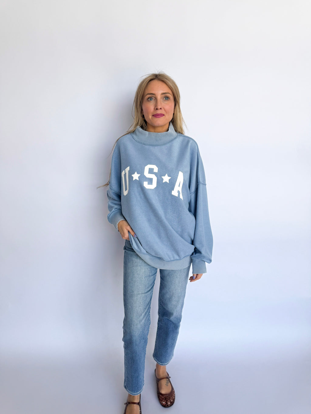 Unity American Classic Reversible Mock Neck Sweatshirt