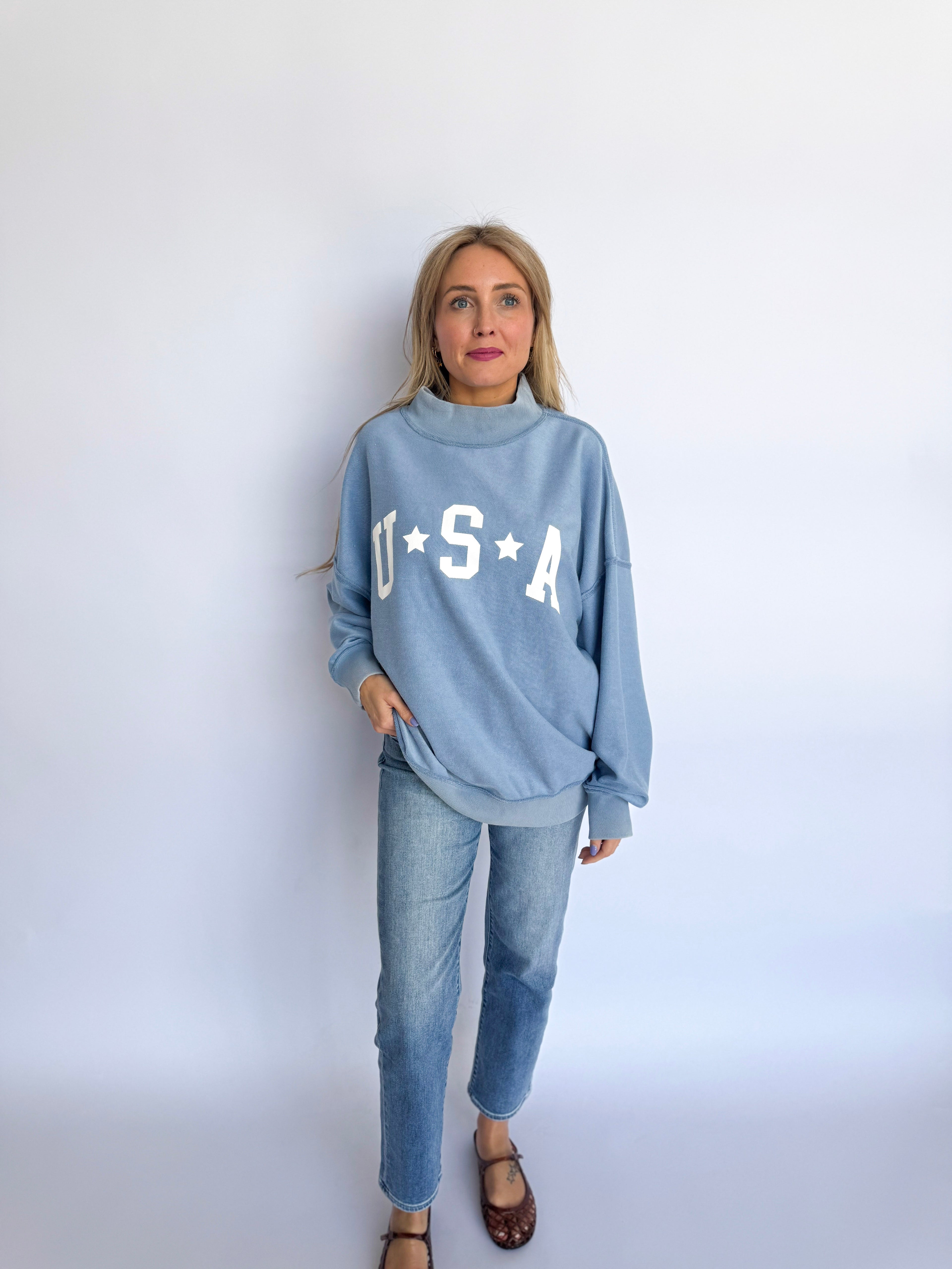 Unity American Classic Reversible Mock Neck Sweatshirt