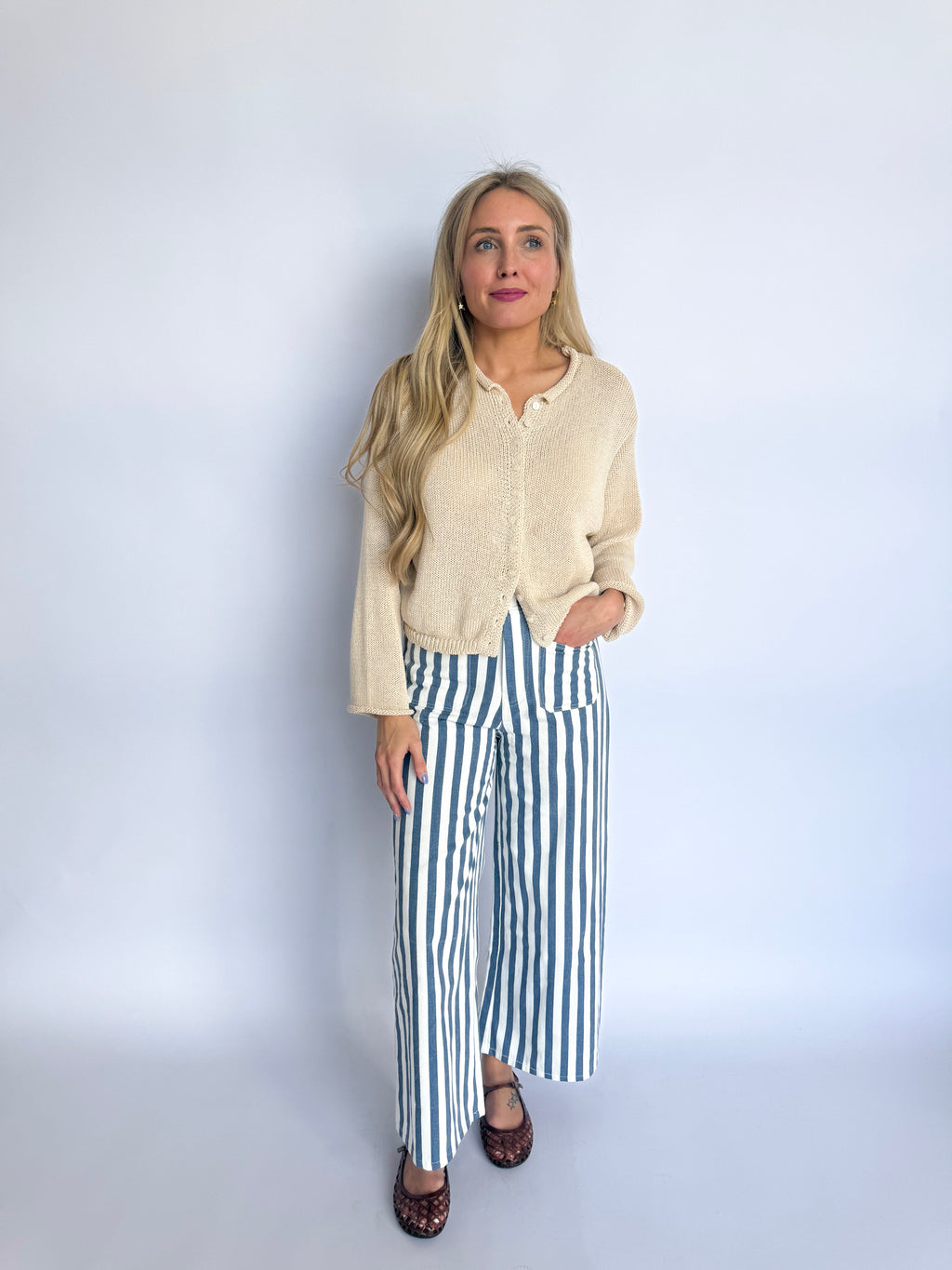 Lennox Knit Cardigan in Cream