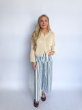 Kendra Striped Jeans in Blue + White