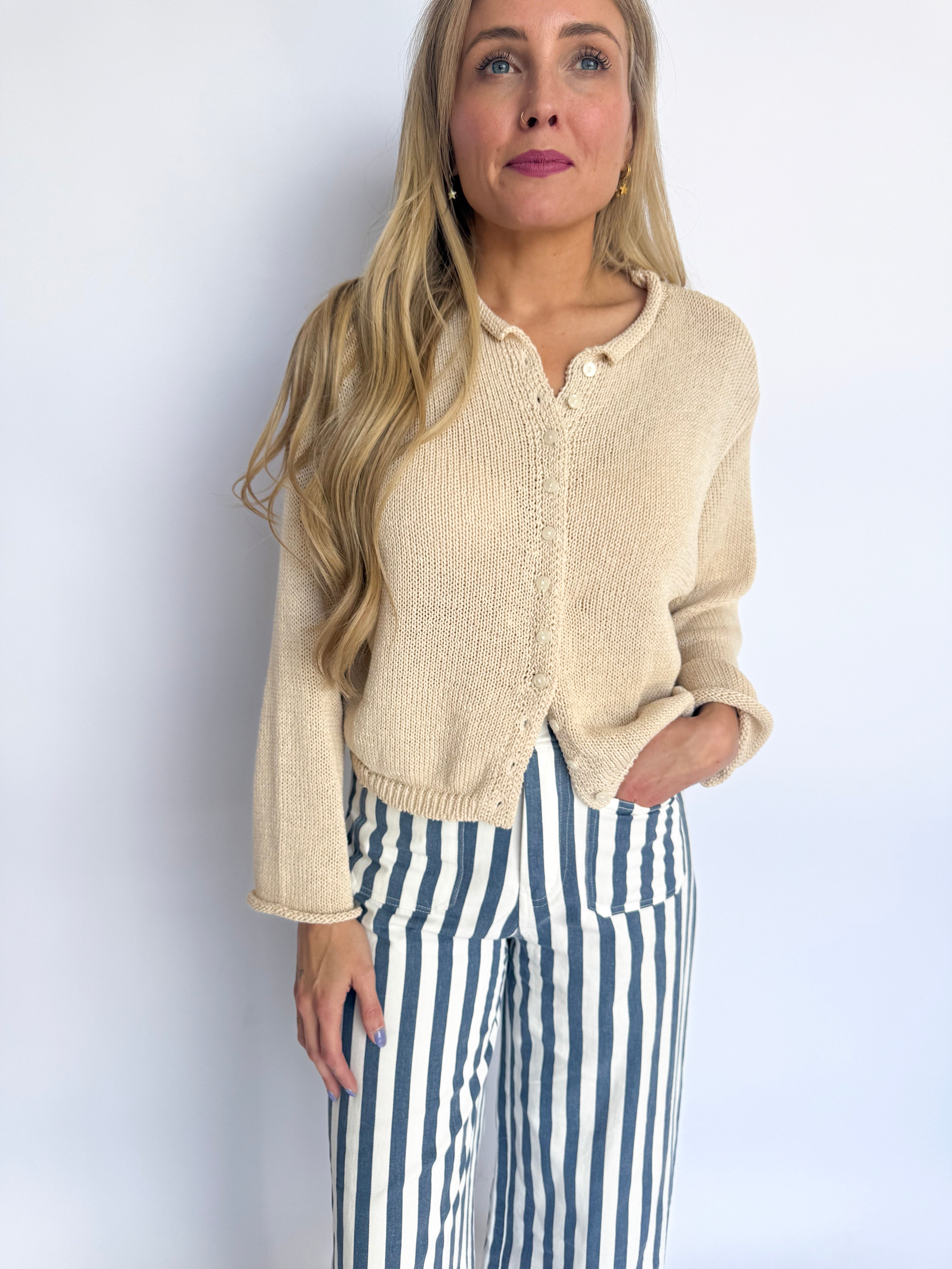 Lennox Knit Cardigan in Cream