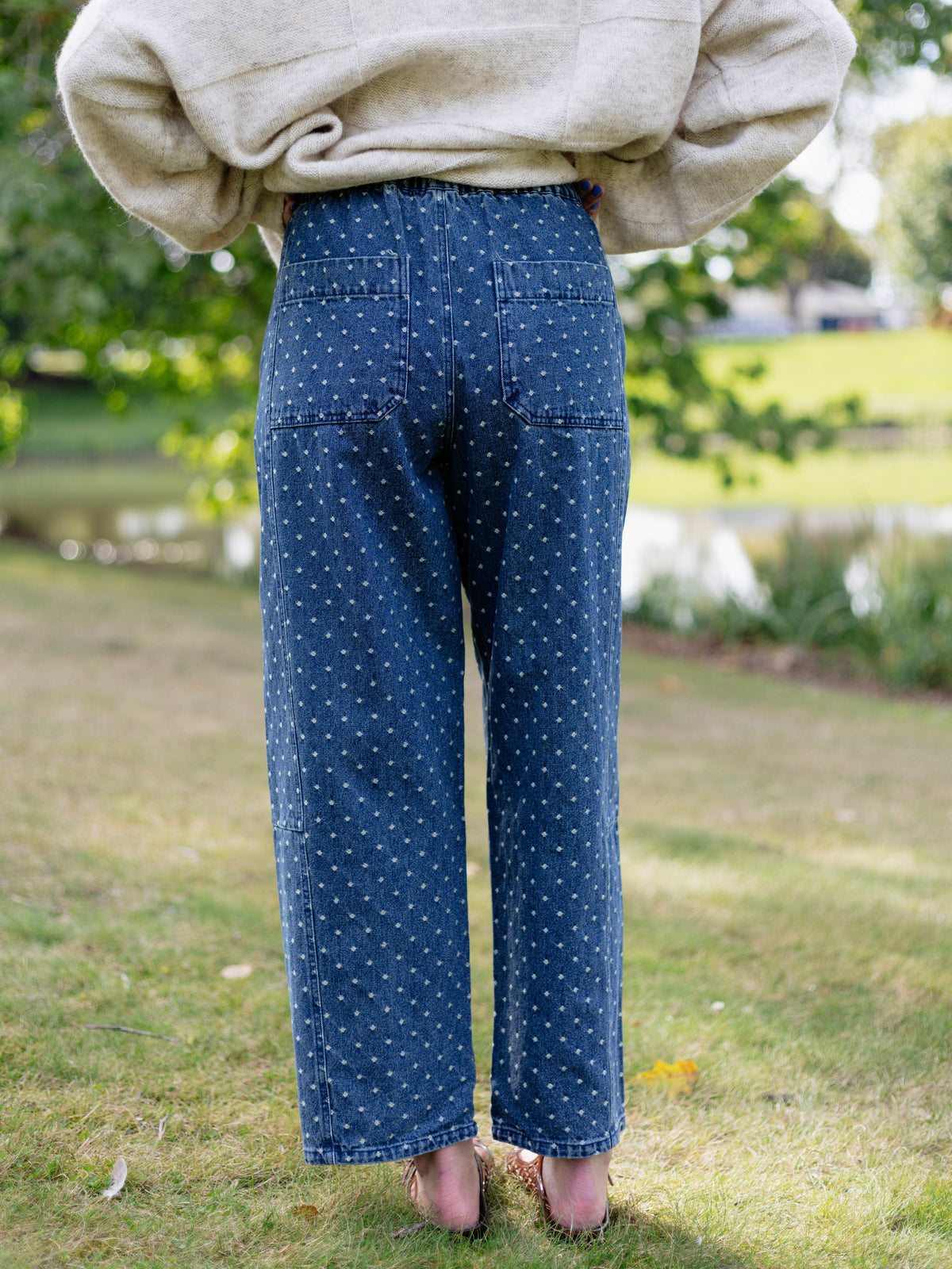 Scottie Polka Dot Barrel Jeans