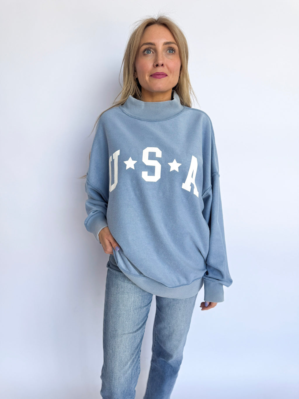 Unity American Classic Reversible Mock Neck Sweatshirt