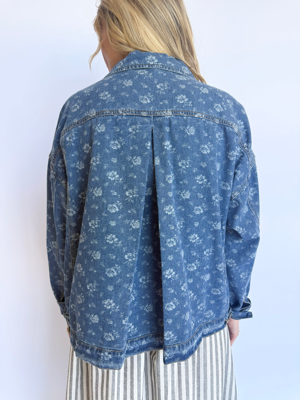 Effie Lightweight Floral Denim Jacket