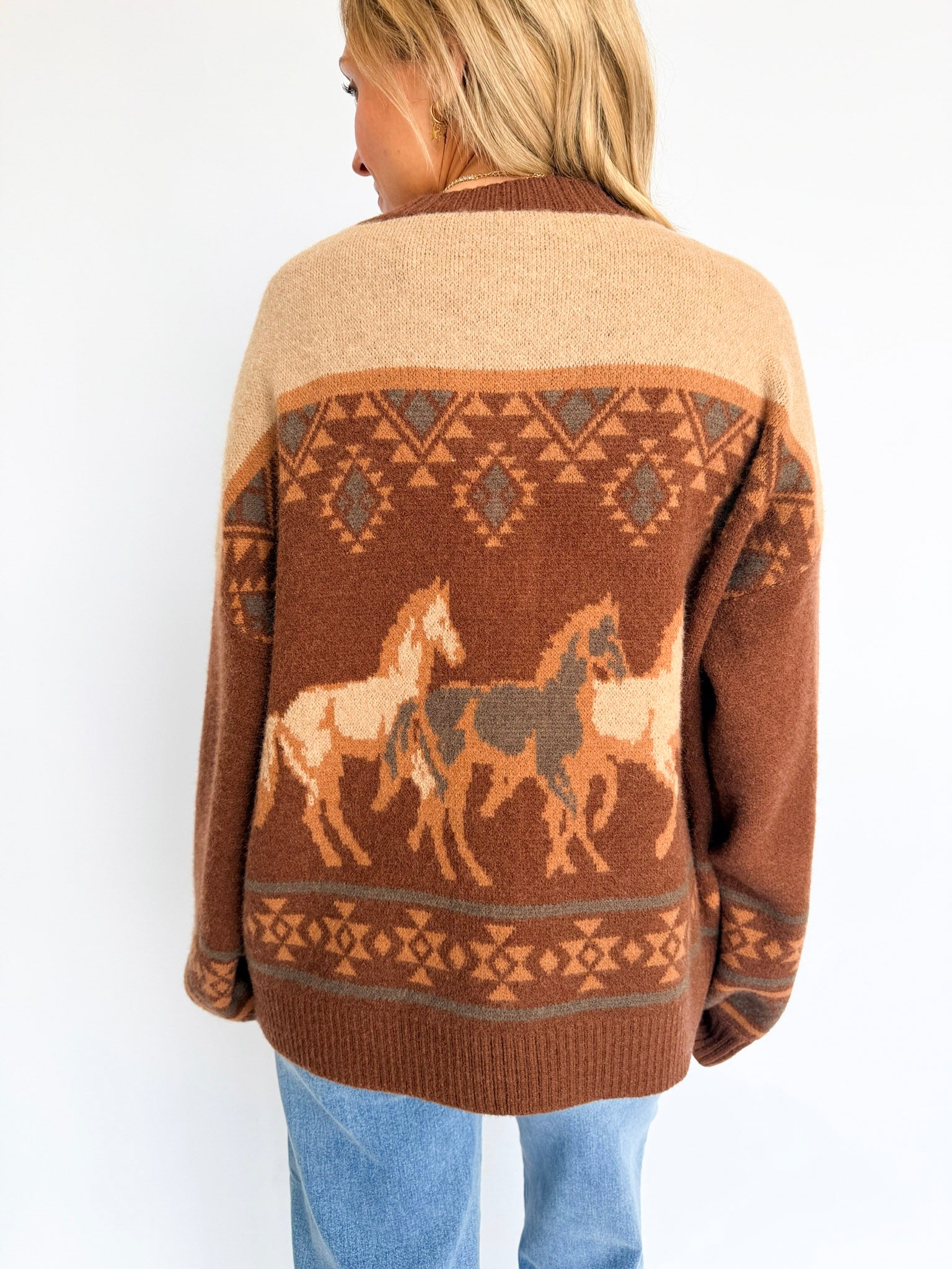 Ailany Western Cowboy Knit Cardigan