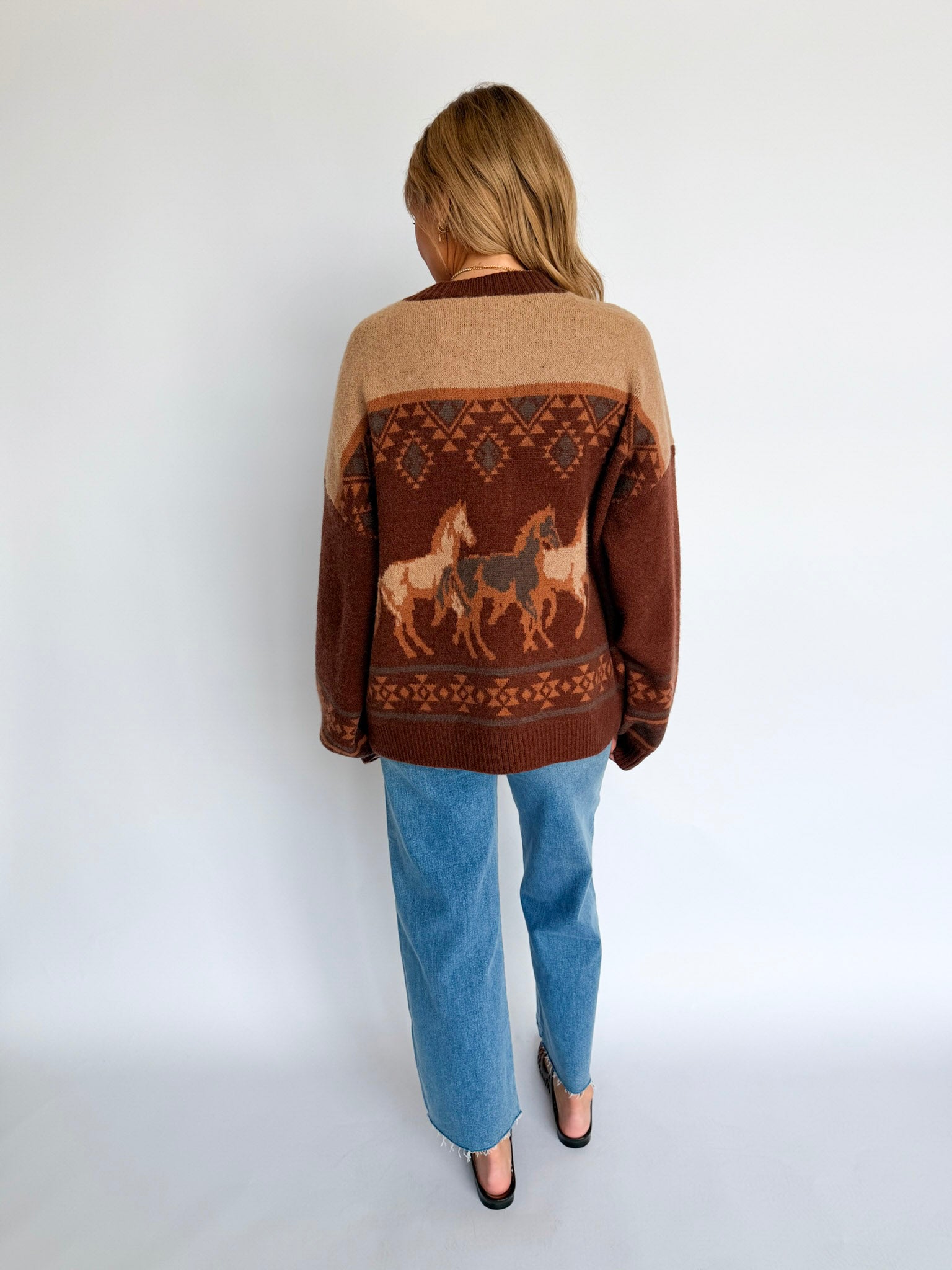 Ailany Western Cowboy Knit Cardigan