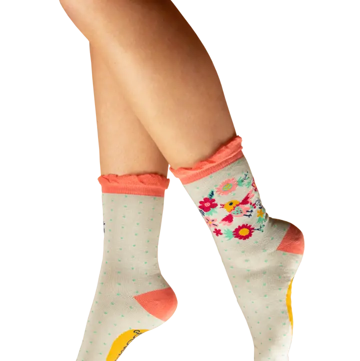 Birdie Socks in Cream