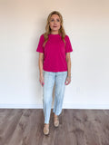 Camila Boxy Fit Tee in Plum Pink
