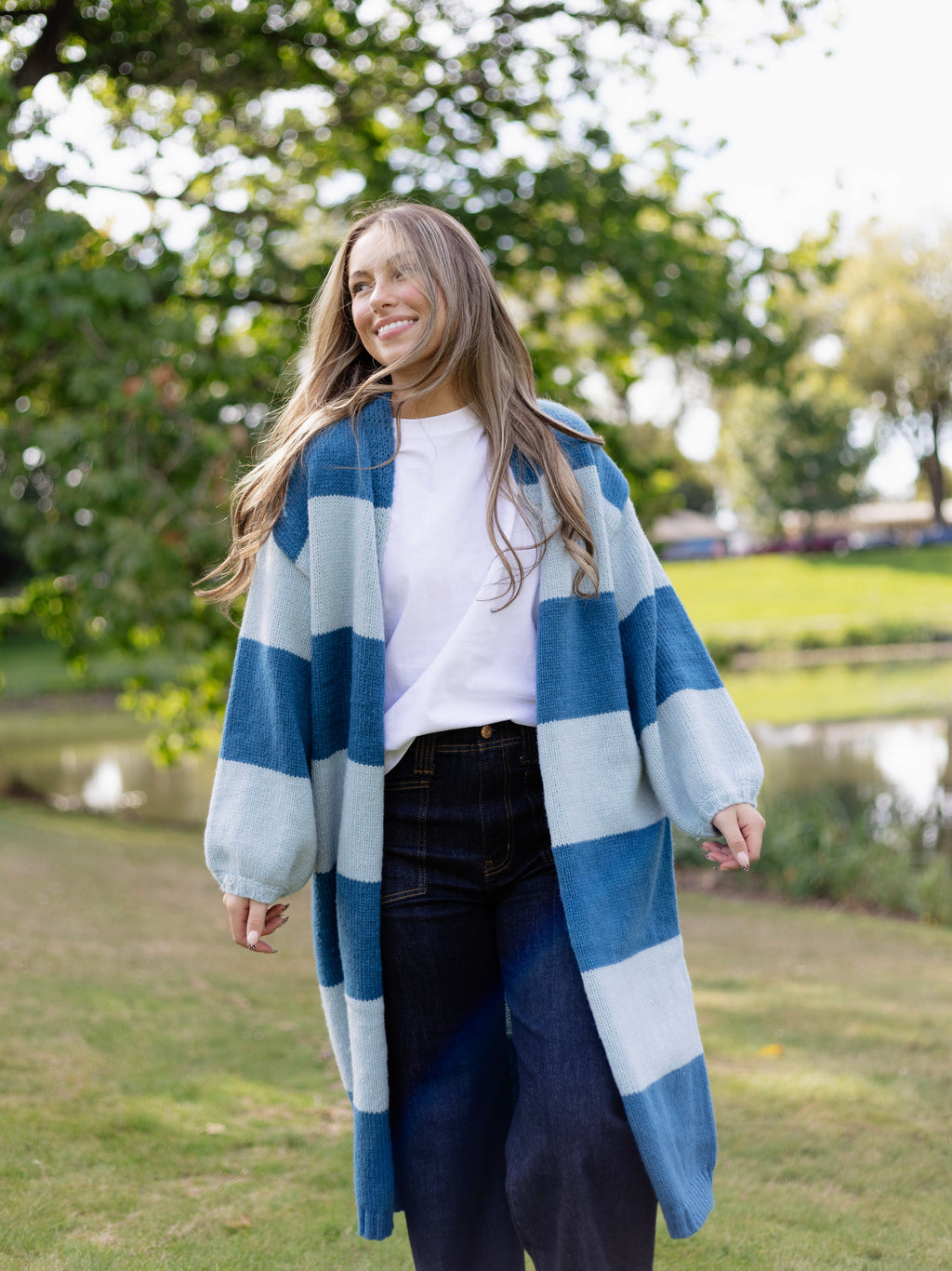 Magnolia Striped Duster Cardigan