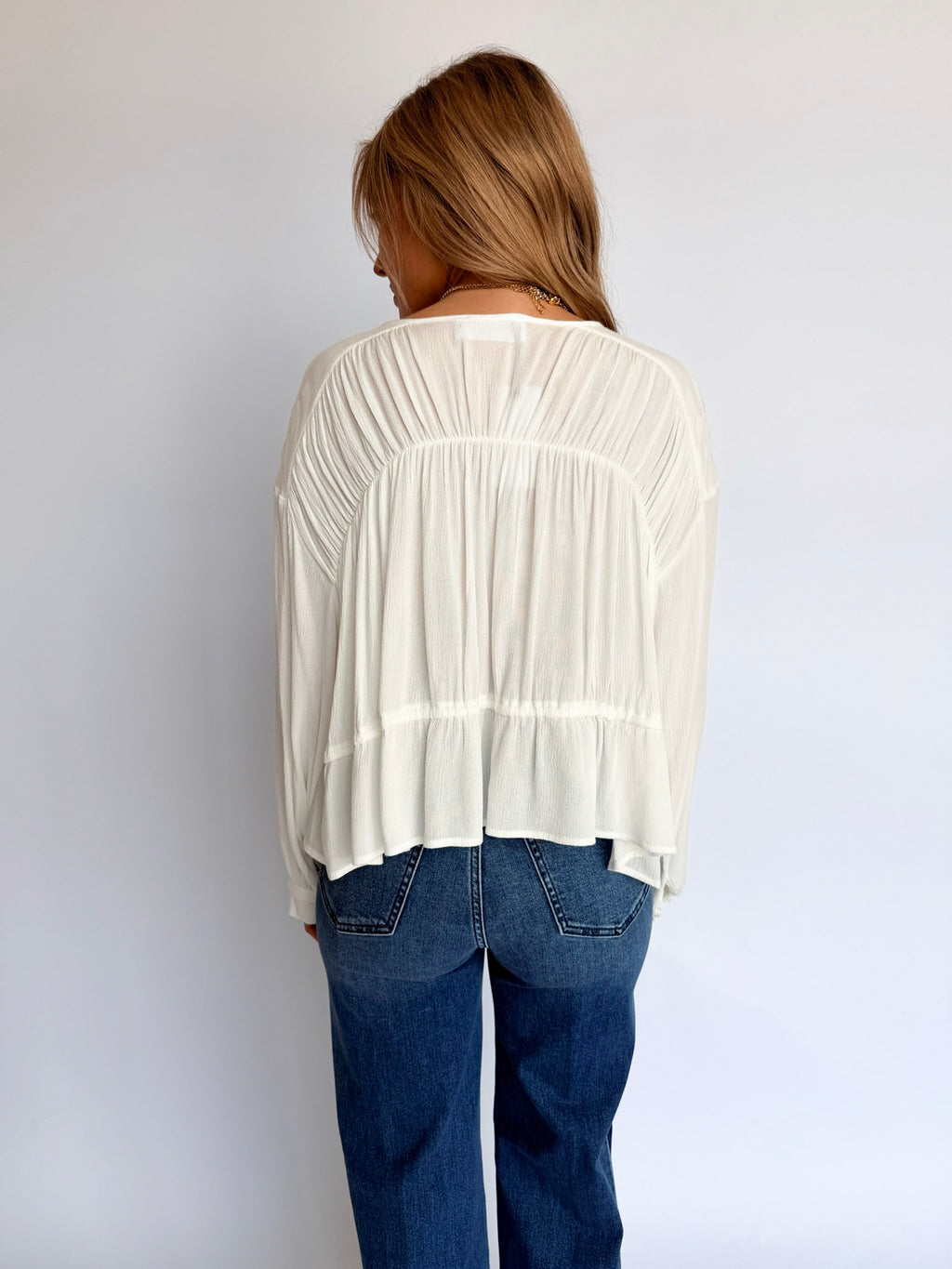 Eleanor Textured Peplum Blouse