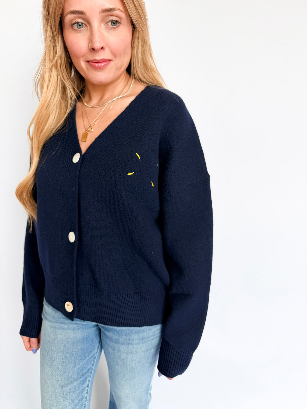 Josephine Lucky Duck Embroidered Cardigan