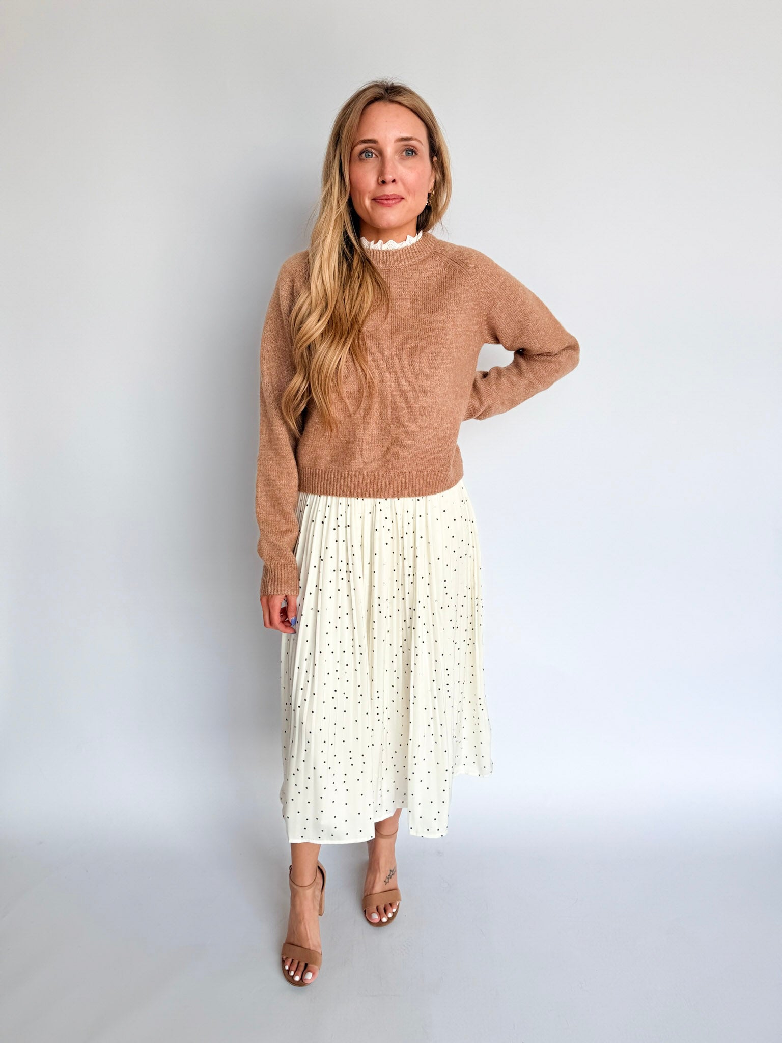 Letters Home Pleated Maxi Skirt