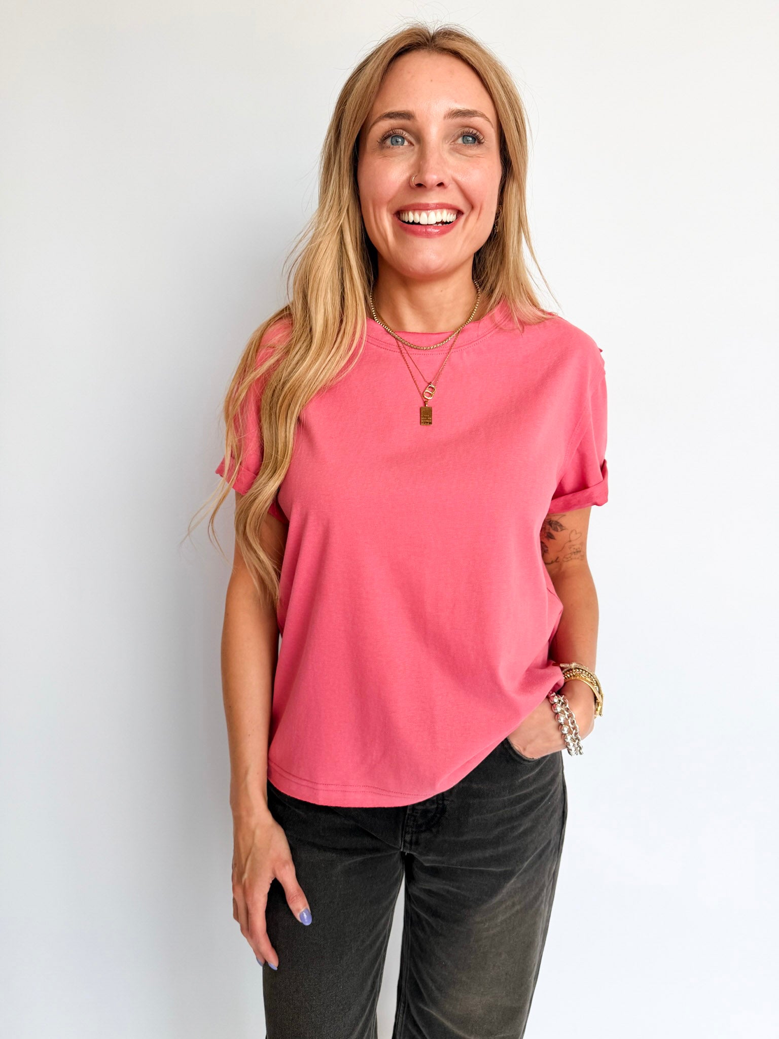 Mali Baby Tee in Rose