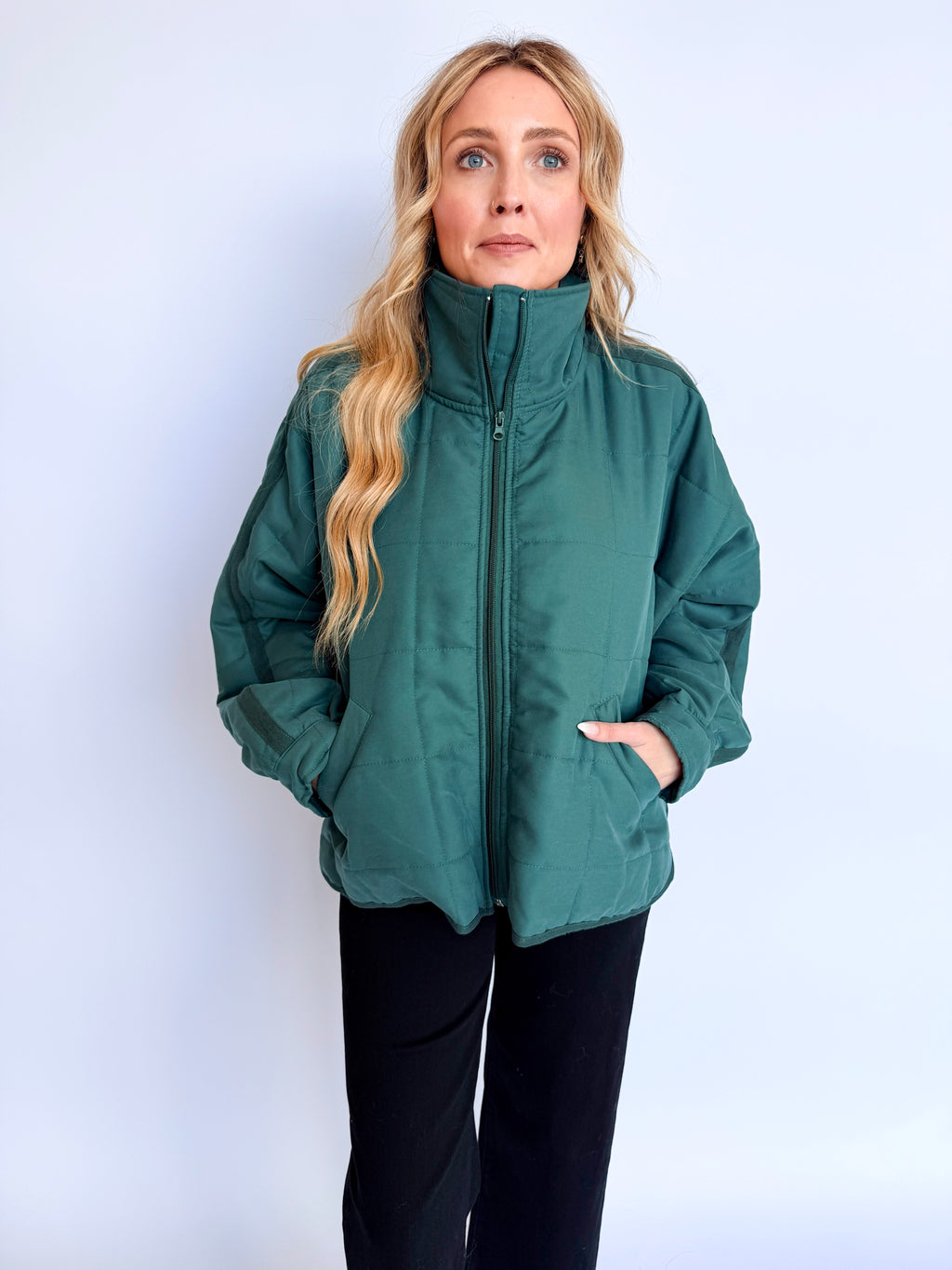 Freya Quilted Jacket in Teal