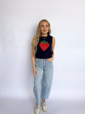 Avani Strawberry Sleeveless Knit Top