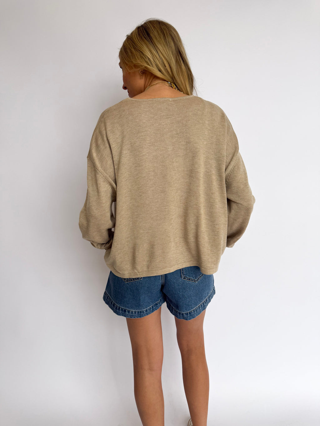 Greer Lightweight Cardigan in Oatmeal