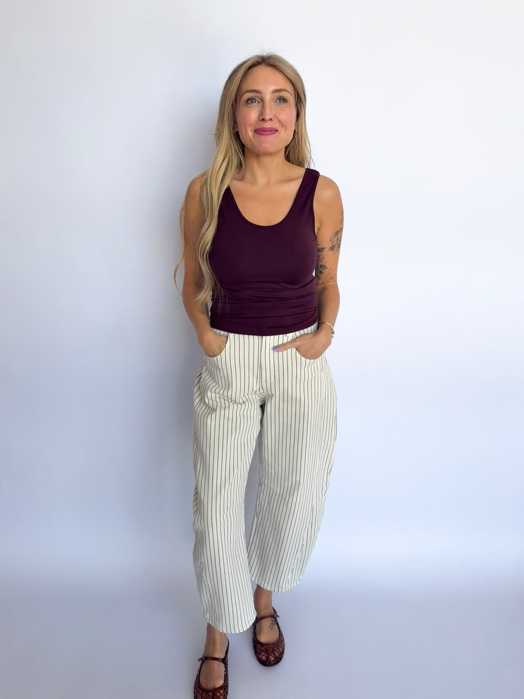 Ginny Seamless Reversible Tank in Cassis