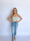Quinnley Ruffle Cami Bodysuit in Sage