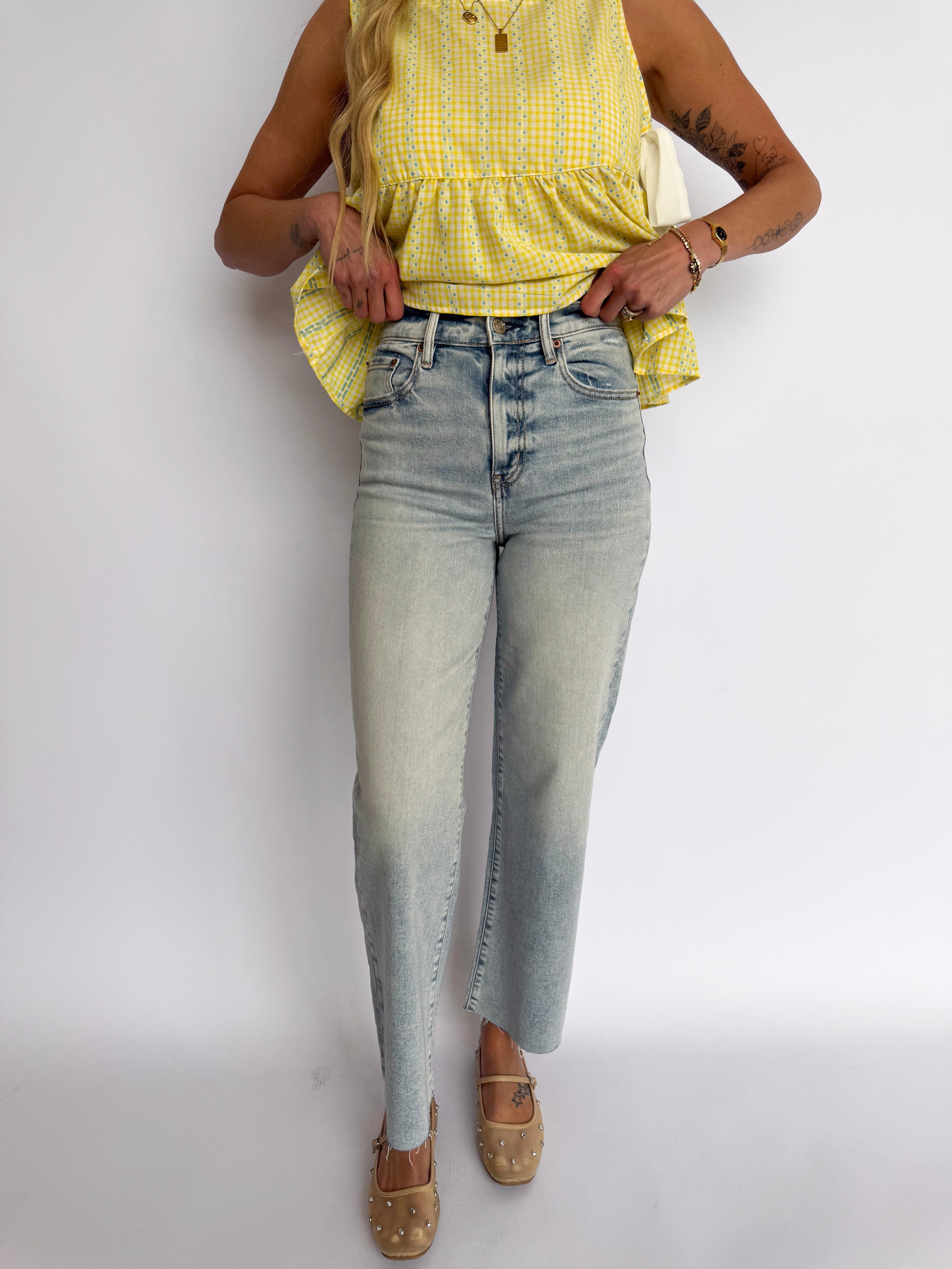 Hollis High Rise Wide Ankle Jeans