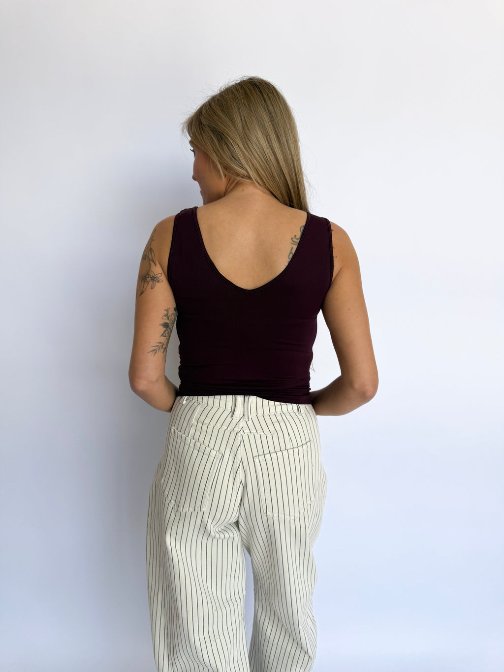 Ginny Seamless Reversible Tank in Cassis