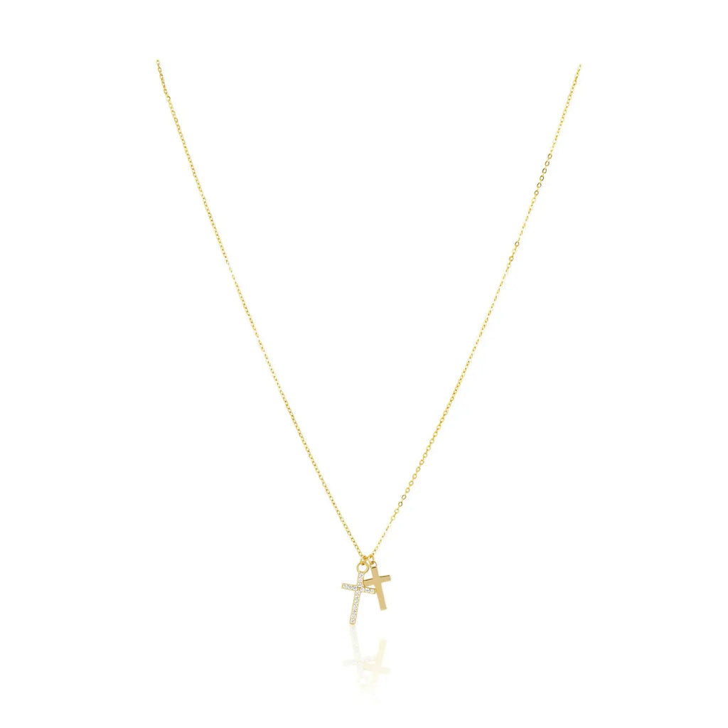 Sahira Double Cross Necklace