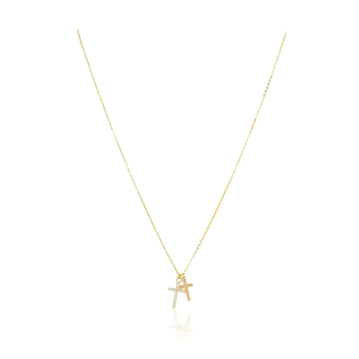 Sahira Double Cross Necklace
