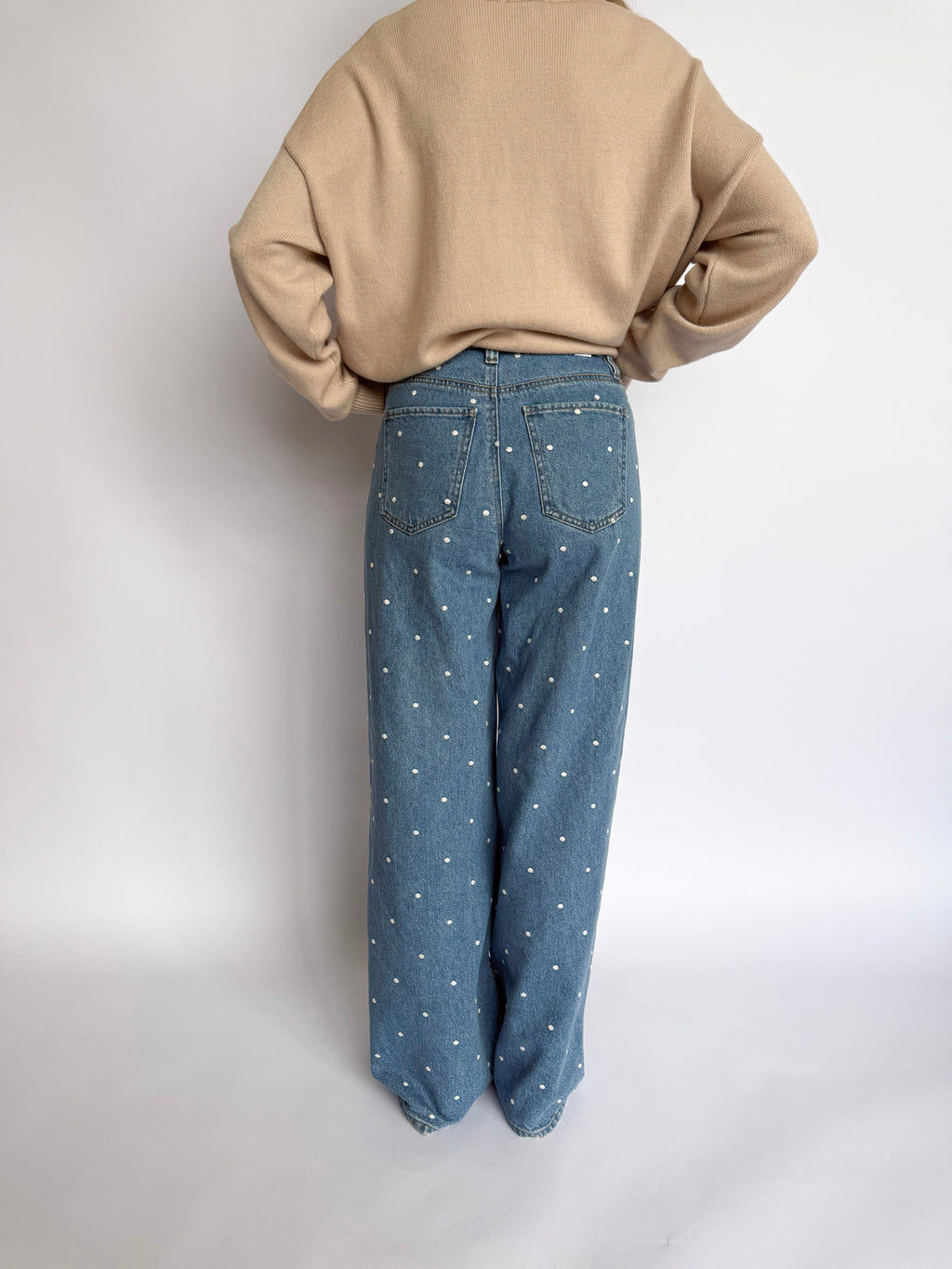 Angela Mid Rise Wide Leg Jeans