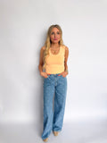 Angela Mid Rise Wide Leg Jeans