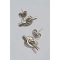 Charlotte Knot Earrings in Silver