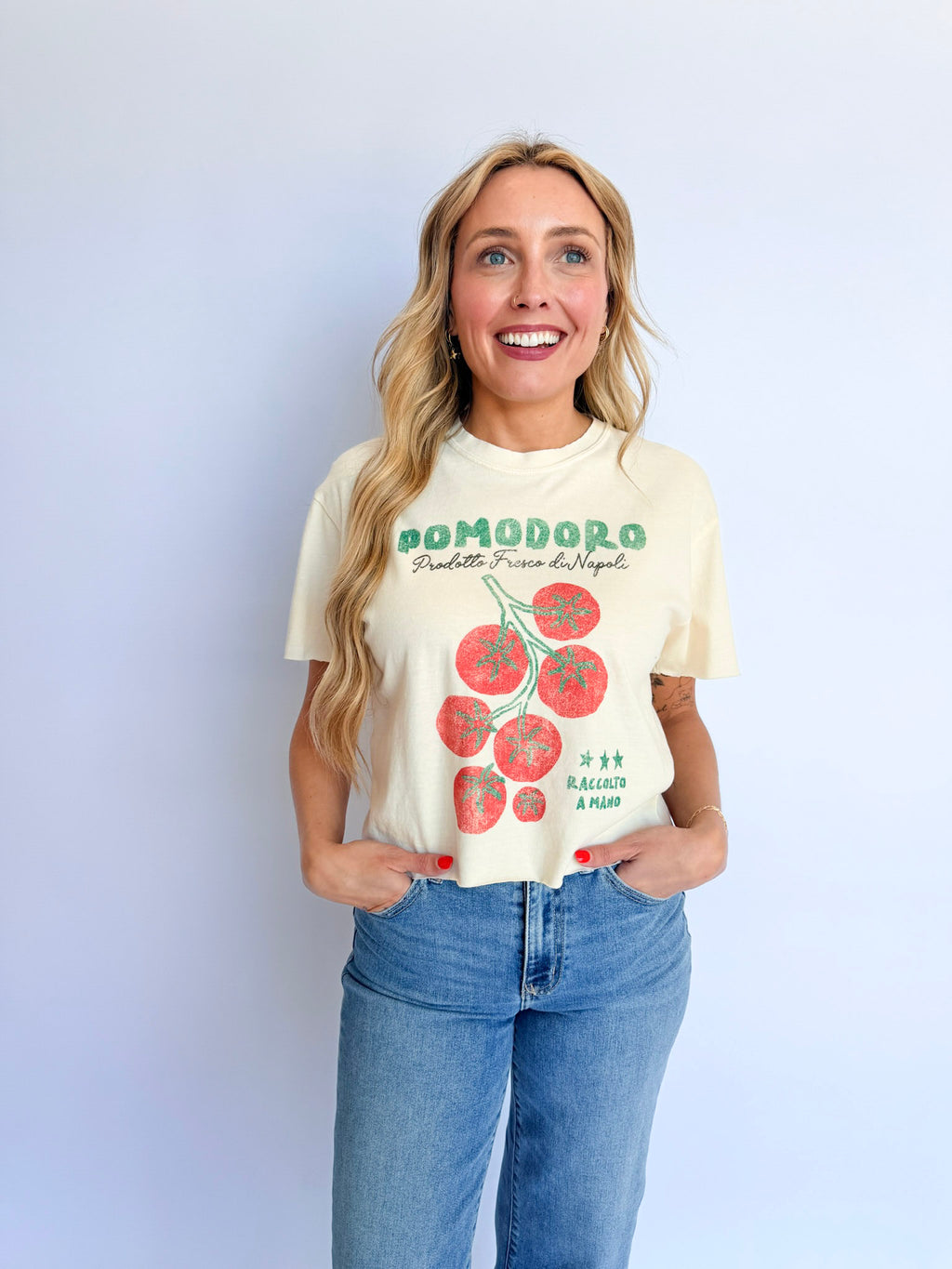 Natalie Pomodoro Vintage Graphic Cropped Tee