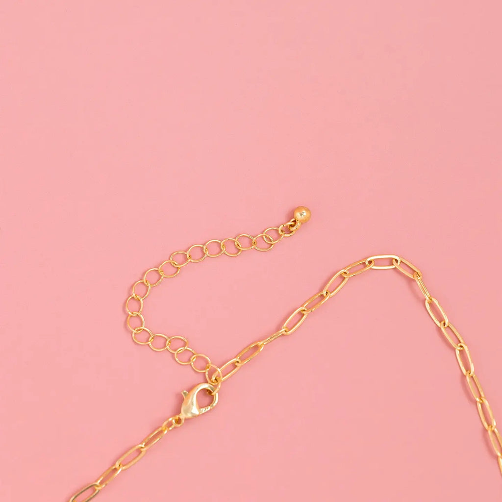 Riley Blush Marble Love Necklace