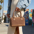 Belle Jelly Bead Handbag in Coffee