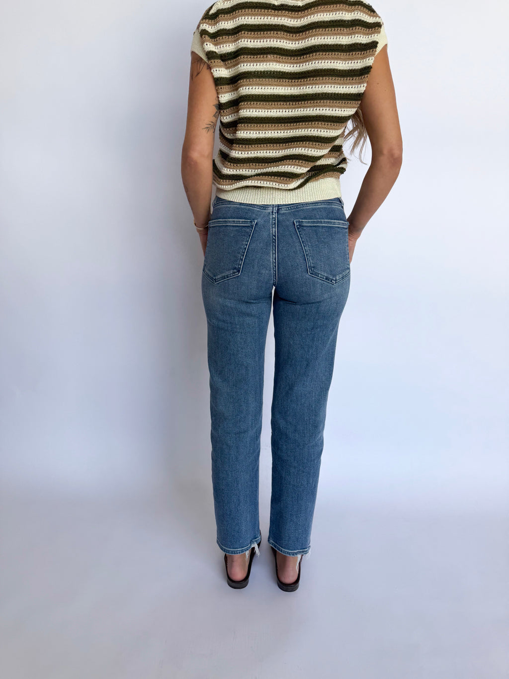 Posie Mid Rise Slim Straight Jeans