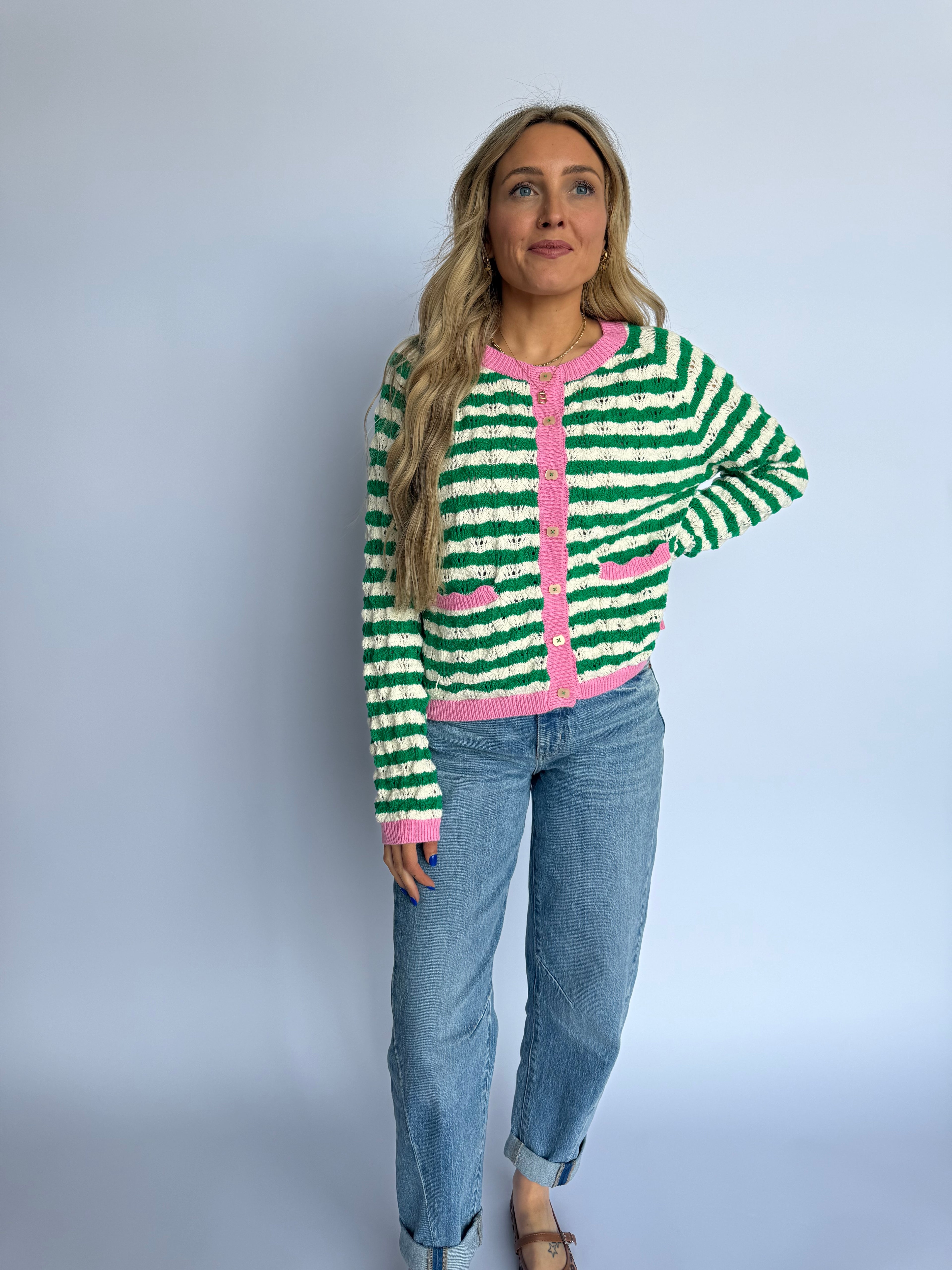 Harlow Wavy Stripe Knit Sweater
