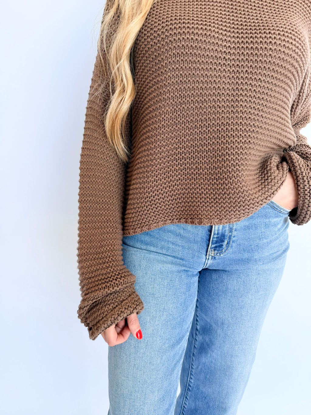 Annabelle Knitted Sweater in Chocolate