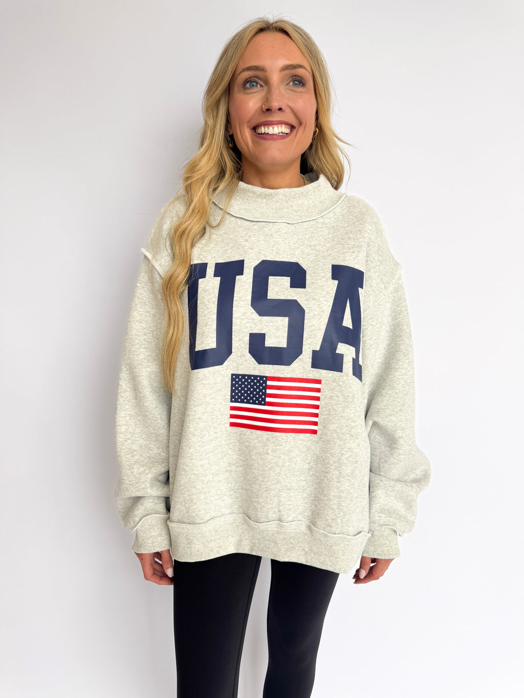 Sailor USA/America Reversible Mock Neck Sweatshirt