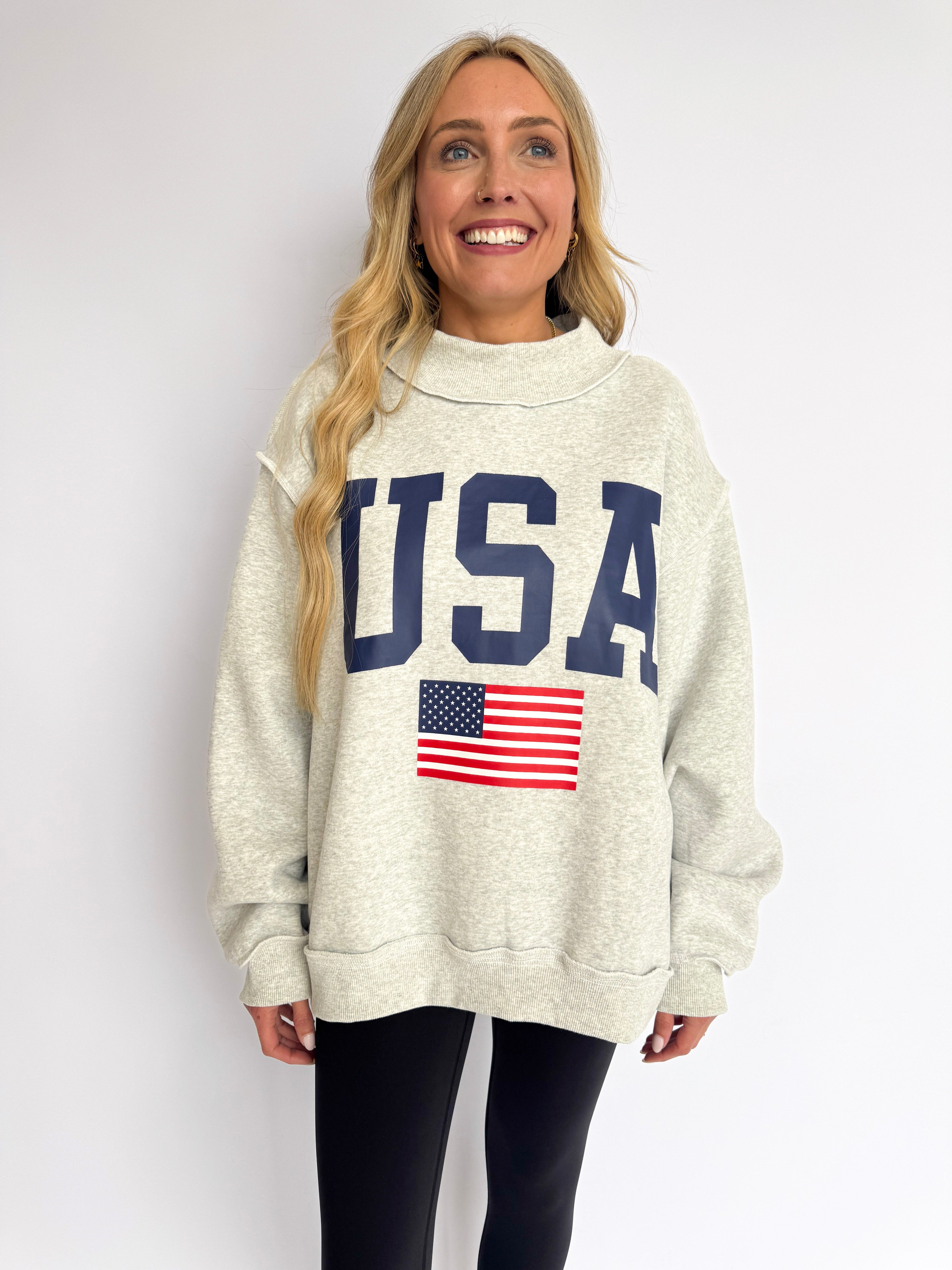 Sailor USA/America Reversible Mock Neck Sweatshirt