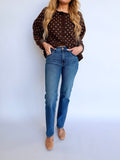 Rebel Mid Rise Slim Straight in Surge