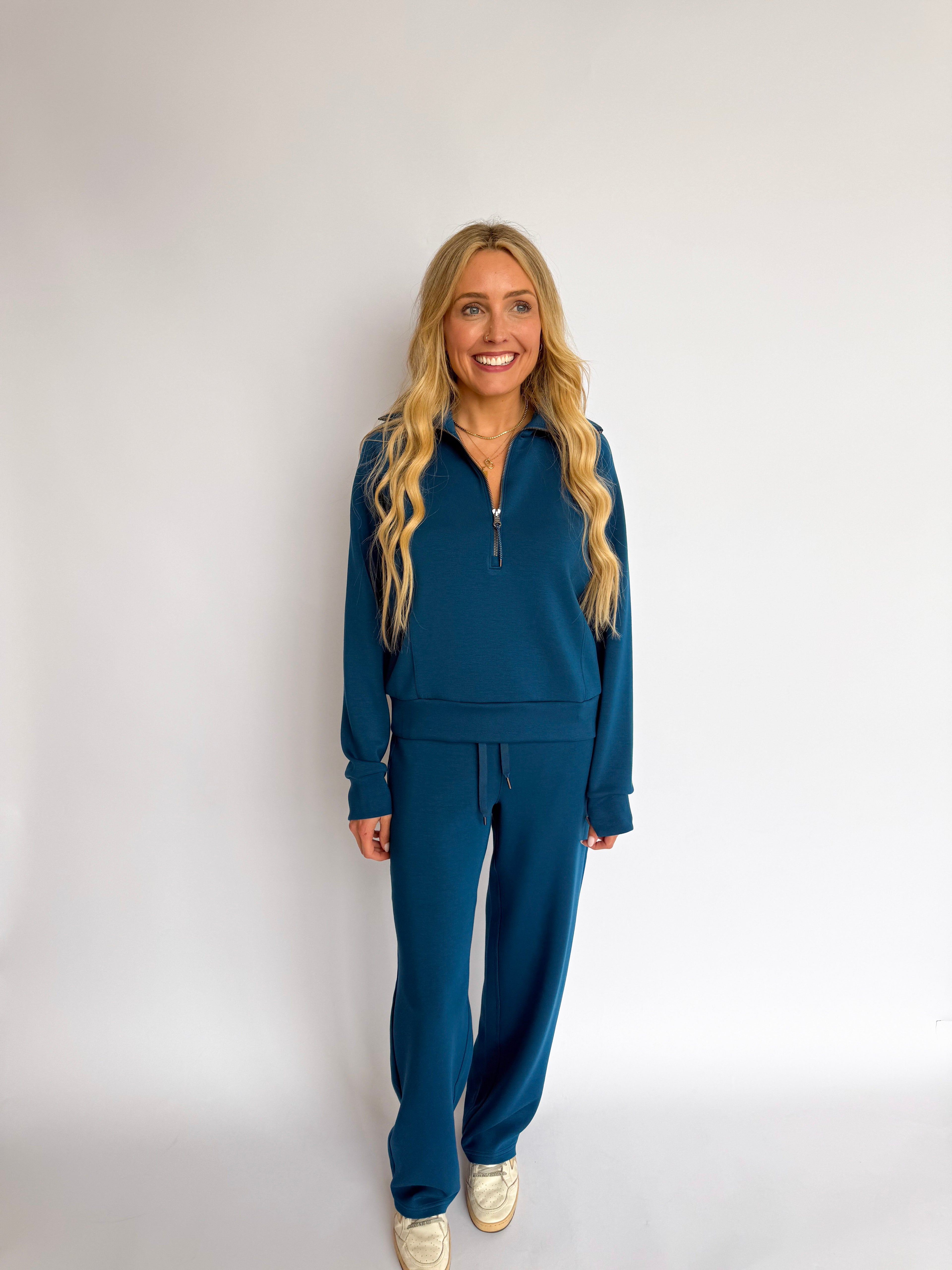 Spanx AirEssentials Straight Leg Pant in Deep Cove